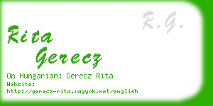 rita gerecz business card